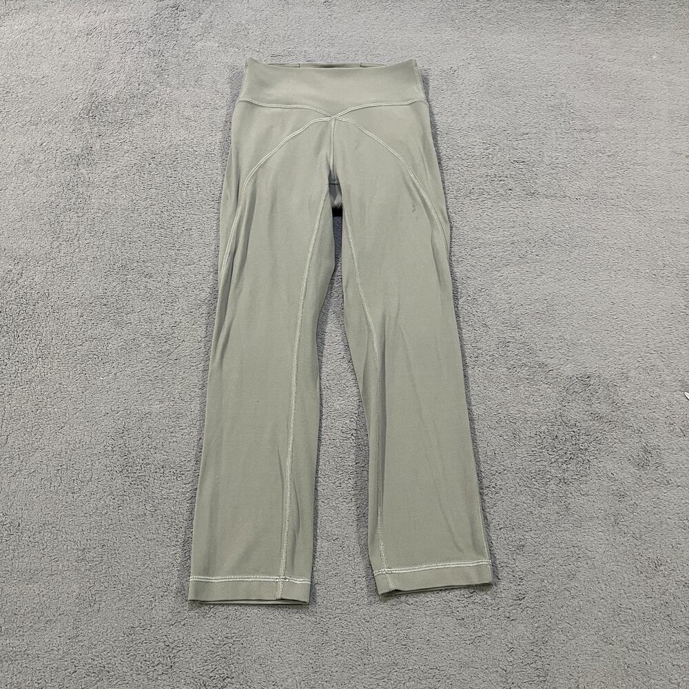 Lululemon Sage Green Athletic Wide Leg Yoga Pants Leggings Women's Size 2